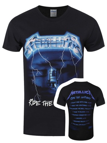 Metallica Ride The Lightning Tracks Men's Black T-shirt