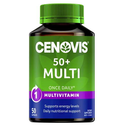 Cenovis 50+ Multi 50 Capsules Once Daily Multivitamin for 50 Years Plus Energy