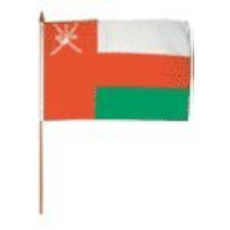 AES Oman 12x18in Stick Flag