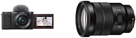 Sony Alpha ZV-E10 - APS-C Interchangeable Lens Mirrorless Vlog Camera - Black + Sony SELP18105G E PZ 18-105mm F4 G OSS, Black