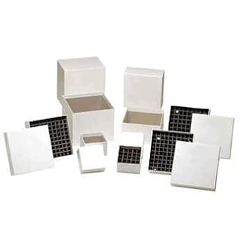 Argos Technologies R3012A Cardboard Freezer Box for PCR Tubes with 196-Place Divider, 5 1/4" x 5 1/4" x 1"