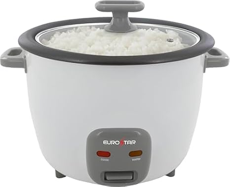 EUROSTAR 20-Cup Rice Cooker, White