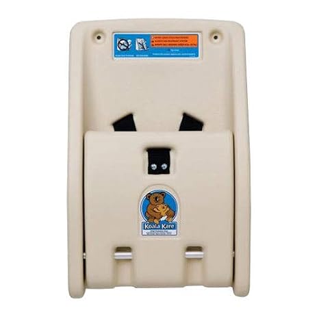 Koala Kare KB102-00 Wall-Mounted Child Protection Seat w/Safety Straps - Polyethylene, Cream