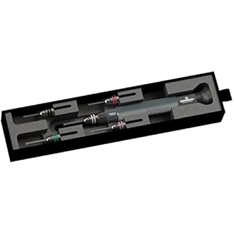 Bergeon 7902 precision screwdrivers with 5 quick adapters watch tools