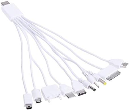 10 in 1 Multifunction USB Data Transfer Cable for PSP, Mobile, iPod, iPhone - White