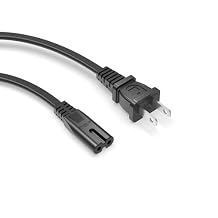 Superer AC Power Cord Cable Fit for Sony PS5 PS4 PS3 Slim PlayStation 5 4 3, Xbox Series XS, Xbox One XS, TV, Printer, Speaker, Universal IEC C7 Figure 8 2 Prong Replacement Cables, ETL Listed