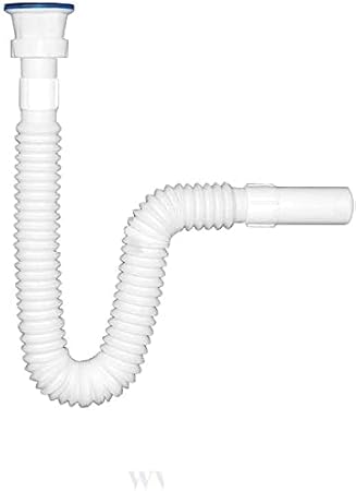 NEROLIA 1.Quality Stainless Steel Sink Drain Hose with Strainer/Sink Siphon/Sink Drain Pipe (75 cm)