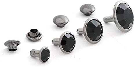GoldStar Tool Rhinestone Rivets - Clothing Rivets with Shiny Head (10MM (Set of 100))