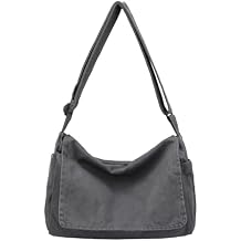 Canvas Messenger Bag for Women Men Vintage Satchel Bag Aesthetic Crossbody Shoulder Bag Casual Sling Bag