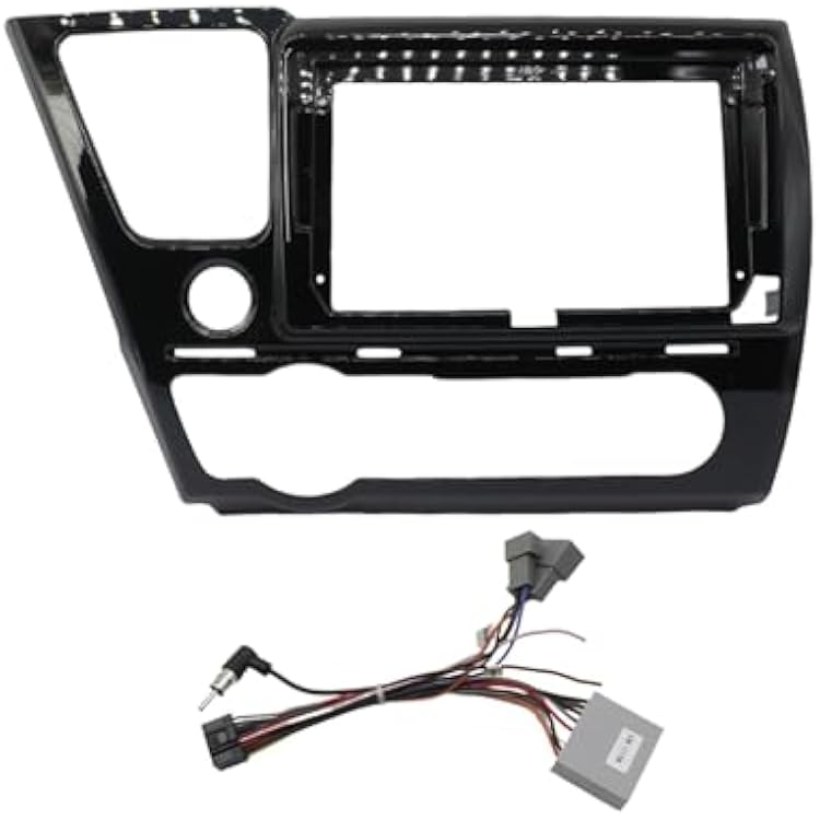 9 Inch Compatible with Honda Civic USA 2013 Car Radio Android Stereo MP5 GPS Player Panel Casing Frame 2 Din Head Unit Fascia Dash CoverUV Black with Cable