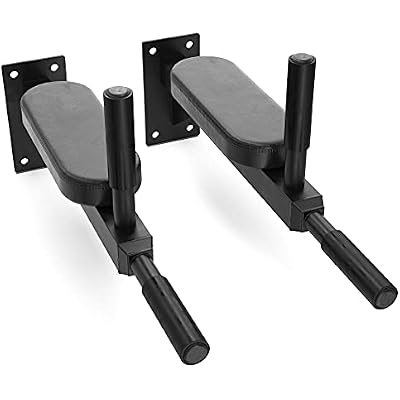 Synergee Wall Mounted Dip Station. Dip Bars for L Sits, Knee Raises, and More! Gymnastics and Upper Body Fitness Training. Max Capacity 400 LB.