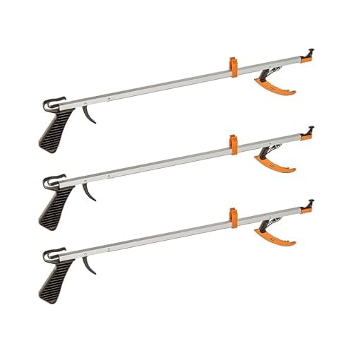 Cubii Health Easireach II Reacher, 26 Ergonomic Reaching Aid with Magnet, Lightweight 7 oz. Magnetic Grabber Tool & Reaching Claw, Aluminum Trash Pickup, Lightbulb Remover, Garden Nabber, Pack of 3