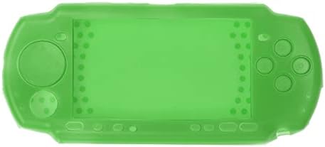 Silicone Soft Protective Cover Shell for PSP 2000 3000 Console for PSP3000 Body Protector Skin Travel Carry Case (Green)