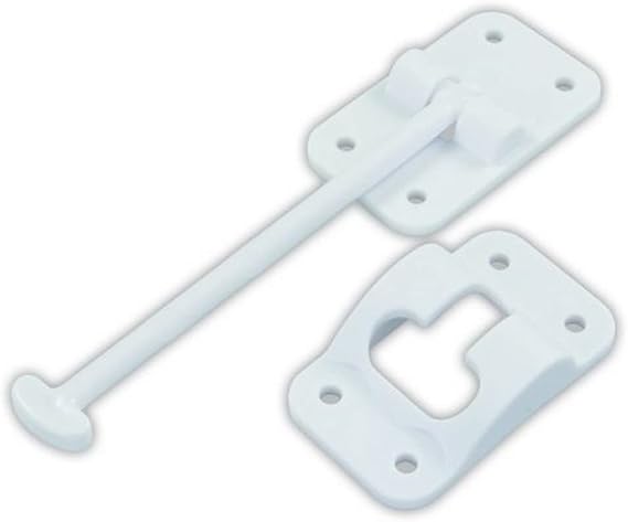 JR Products 10444 Plastic T-Style Door Holder - Polar White, 6"