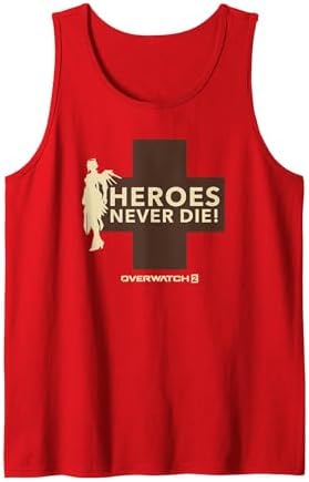 Overwatch 2 Mercy Heroes Never Die! Logo Tank Top