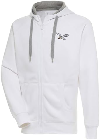 Antigua Mens NFL Throwback Logo Victory Full-Zip Hoodie