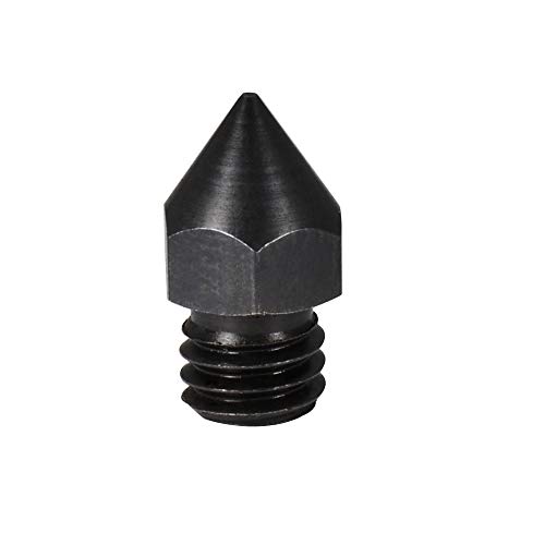 1piece High Temperature Sharp Hardened Steel MK8 Nozzle 0.25mm Compatible with 1.75mm Creality CR-10 All Metal Hotend, Ender 3 V2  pro, CraftBot, Prusa i3 3D Printer 0.25mm