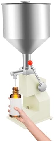 Manual Liquid Filling Machine - High Precision Bottle Filler with 10L Hopper for Paste, Cream, Perfume, Drink, Lip Gloss, Adjustable 5-50ml