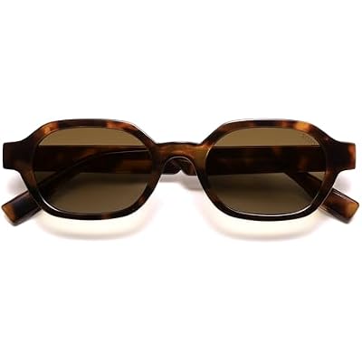 SOJOS Retro Polarized Hexagon Sunglasses for Women Men, UV400 Trendy Rectangle 70s 80s 90s Shades SJ2389
