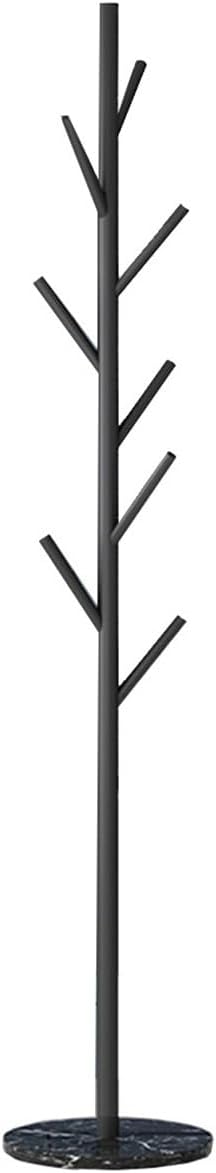 Coat Rack Freestanding Metal Clothes Hanger with 7 Hooks for Clothes, Hats Hanging Organiser Entryway Coat Stand for Entryway, Living Room, BedroomBlack,Black Base