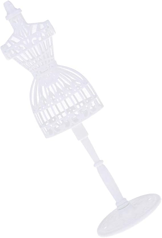 Plastic Hollow Out Moveable Stand Window Rack with Base for Blythe Dolls White