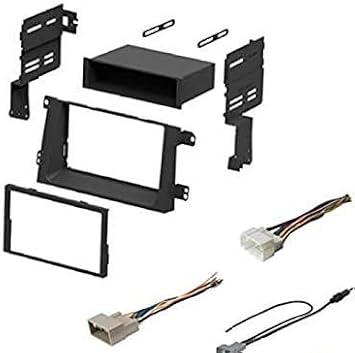 Single or Double Din Car Stereo Install Kit, Wire Harness, and Antenna Adapter -Made for Honda: 2005 2006 2007 2008 2009 2010-2014 Ridgeline (No Factory Premium Amp)