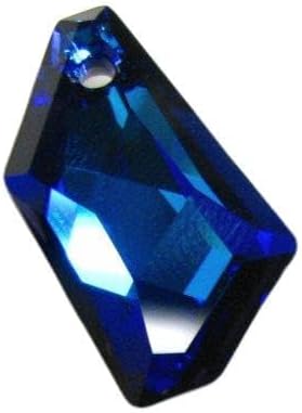 1 pc Swarovsk Crystal 6670 Polygon Charm Pendant Bermuda Blue 18mm / Findings/Crystallized Element