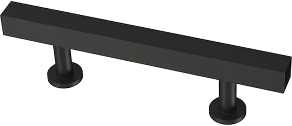 Brainerd P37333W-FB 3" Matte Black Square Bar Cabinet Pull
