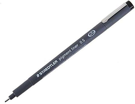 STAEDTLER PIGMENT LINER 0.5mm BLACK INK [Pack of 2]