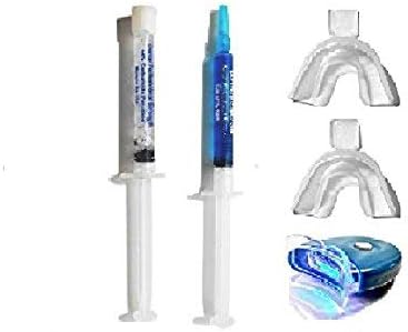 Teeth Bleaching Whitening at Home Kit 44% Carbamide Peroxide 1 Gel Syringes (10cc) 1 Remineralization Gel