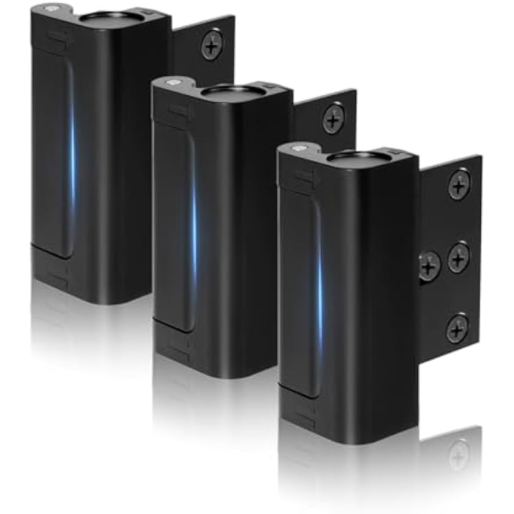 3Pcs Door Reinforcement Lock, Door Locks for Kids Safety, Door Safety Locks from Inside, Withstand 800lbs Force-Enhance Home SecurityBlack