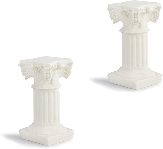 White Roman Pillars Greek Columns Mini Resin Decorations for Home Decor Statue Indoor Outdoor Modern Style Wedding Table Decoration Home Garden Ornament