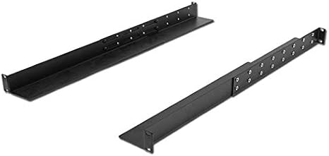 NavePoint Adjustable Rack Mount Server Shelf Rails 1U Full Depth 2-Pack