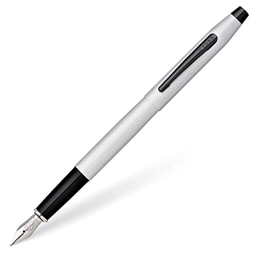 Cross Classic Century Refillable Fountain Pen, Medium Nib, Includes Premium Gift Box - Brushed Chrome