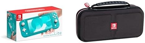 Nintendo Switch Lite (Turquoise) with Game Traveler Deluxe Travel Case Bundle - Includes Console and Licensed Storage Case with 8-Game Capacity