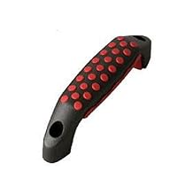 4570BR Thermoplastic Molding Plain Hole Plastic Pull Handle, Black/Red