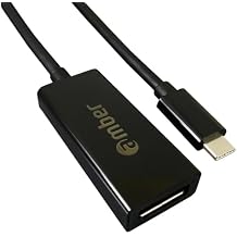 USB Type-C Male to DisplayPort DP Female Adapter Converter Amber CU3-ADP1 with 4 in Cable