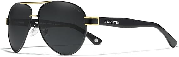 KINGSEVEN 2023 Alloy Acetate Pilot Sunglasses Men Polarized Gradient Sun glasses Women Wire-Core Temples Eyewear