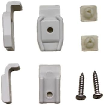 Combination Storm Window Hinge Clip Package - White, Classic Style, Painted Finish
