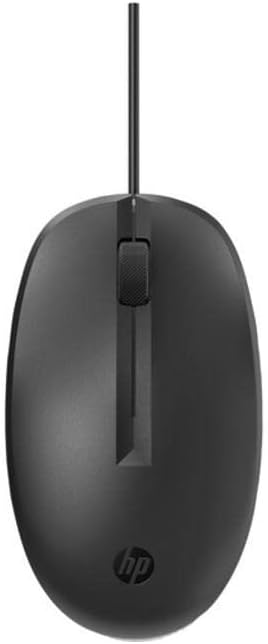 HP 125 Wired Mouse - Optical - Cable - USB - 1200 dpi - Scroll Wheel - 3 Button(s) - 1