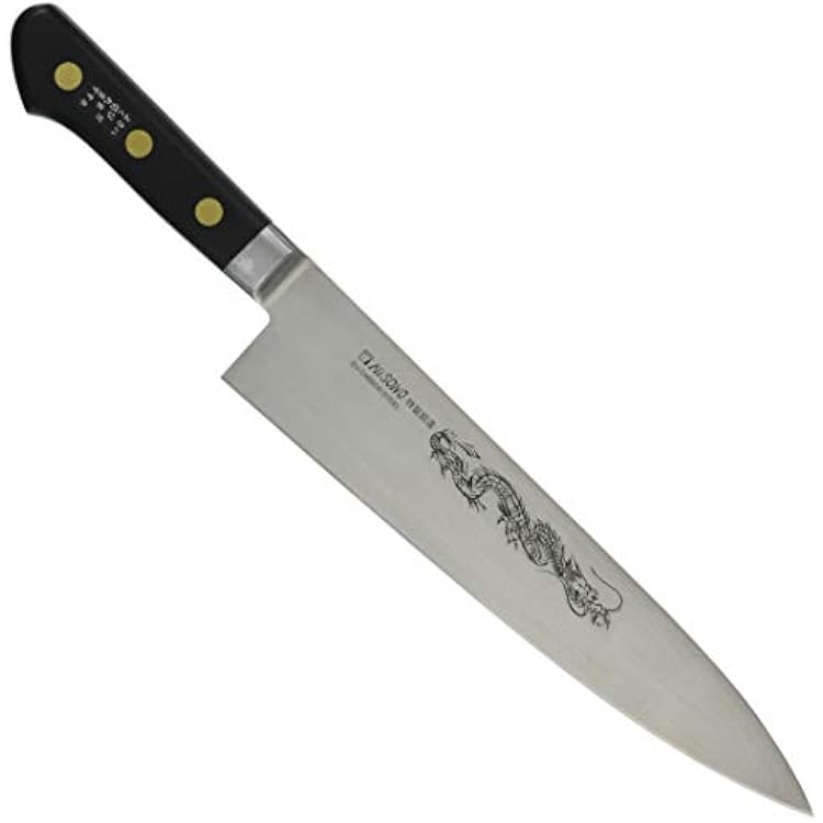 Misono Swedish Steel Dragon Carved Gyus Knife No. 113M24cm