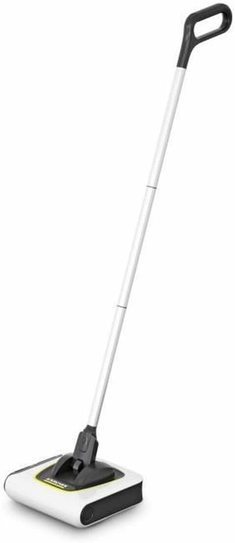Karcher KB 5 Electric Floor Sweeper Broom, for Carpets, Hardwood Floors and Tiles, Lightweight and Cordless, Ideal for Fur, Hair, Dirt & Dust - White