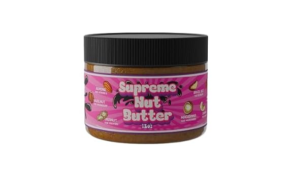 Better Than Honey- Supreme Nut Butter, Nine Nuts, Peanuts, Cashews, Macadamia Nuts, Walnuts, Pecans, Brazil Nuts, Hazelnuts, Almonds, Pistachios Sweetened with Natural Molasses, Natrual spread, No Refiend Sugar, 12oz Jar