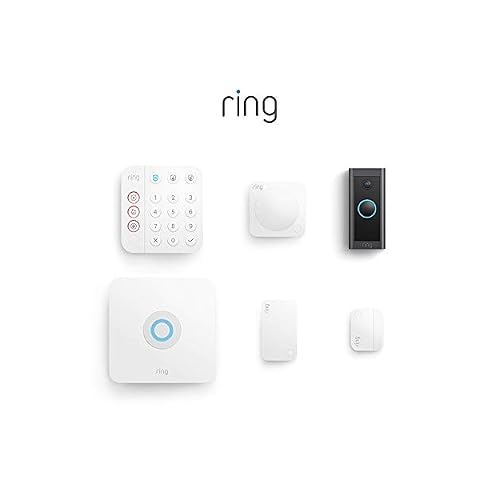 Ring Alarm 5-Piece Kit (2nd Gen) bundle with Ring Video Doorbell Wired
