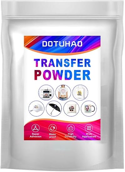 DTF Powder, 1 LB Black DTF Transfer Powder, Sublimation Powder with 2 Spoon for Colored Garments, DTF Hot Melt Adhesive Powder for All DTF and DTG Printers (Black,1 LB)