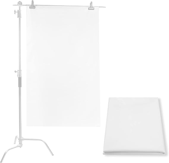 Selens 1 Yard x 67 Inch / 1M x 1.7M Diffusion Fabric, Nylon Silk White