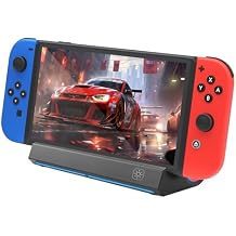 Rapell TV Dock Station for SwitchSwitch OLED with LAN Port, Switch Dock with HDMI Adapter and USB 3.0 Port for Official Nintendo SwitchNot Include HDMI Cable and AC Adapter