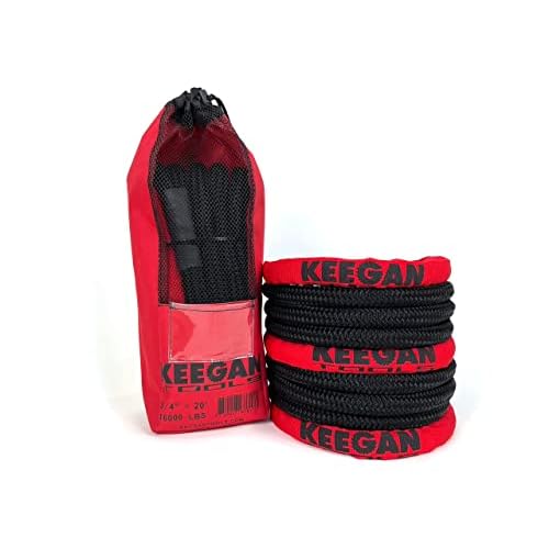 34 x 20 Kinetic Recovery Rope 16000lbs Breaking Strength Stretches Up to 30% in Length for Snowmobile, Off Road Rope for Jeep, Truck, Car, ATV, UTV, Tractor, Tow Strap, Recovery Strap