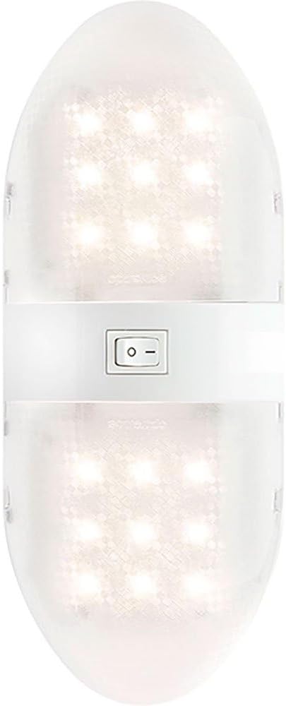 Optronics RVILL34P Double Fixture On/Off Switch (Interior Led Rv Light) , White