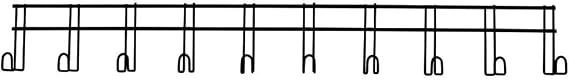 EASY-UP 10 Hook Tack Rack | Lightweight & Durable | Spacious 10 Hook Design | Versatile Mounting | Scratch Resistant Finish |